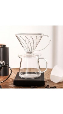 Стеклянный кофейник для заваривания кофе без воронки