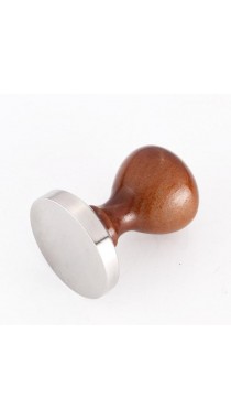 Темпер пресс для кофе стальной с темной деревянной ручкой, 57, 58 мм